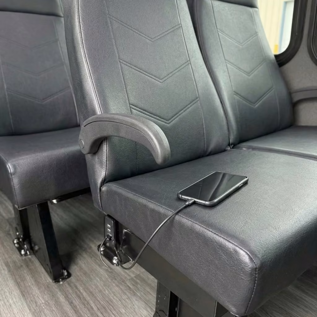 burlingame 15 passenger minibus usb charging