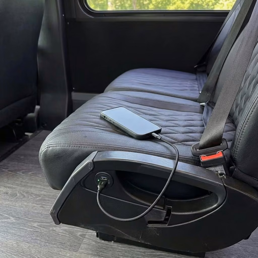 burlingame 20 passenger minibus usb charging