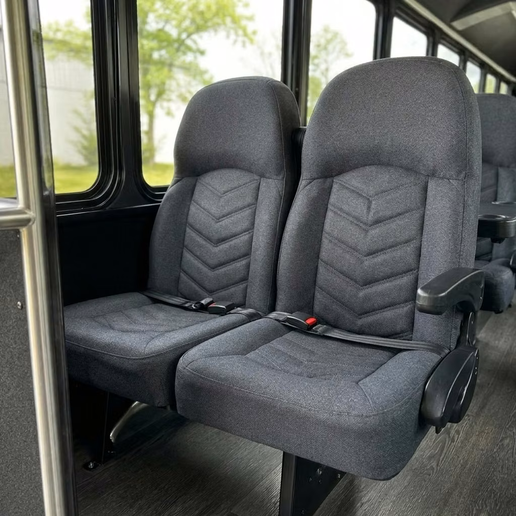 burlingame 25 passenger minibus high back seats
