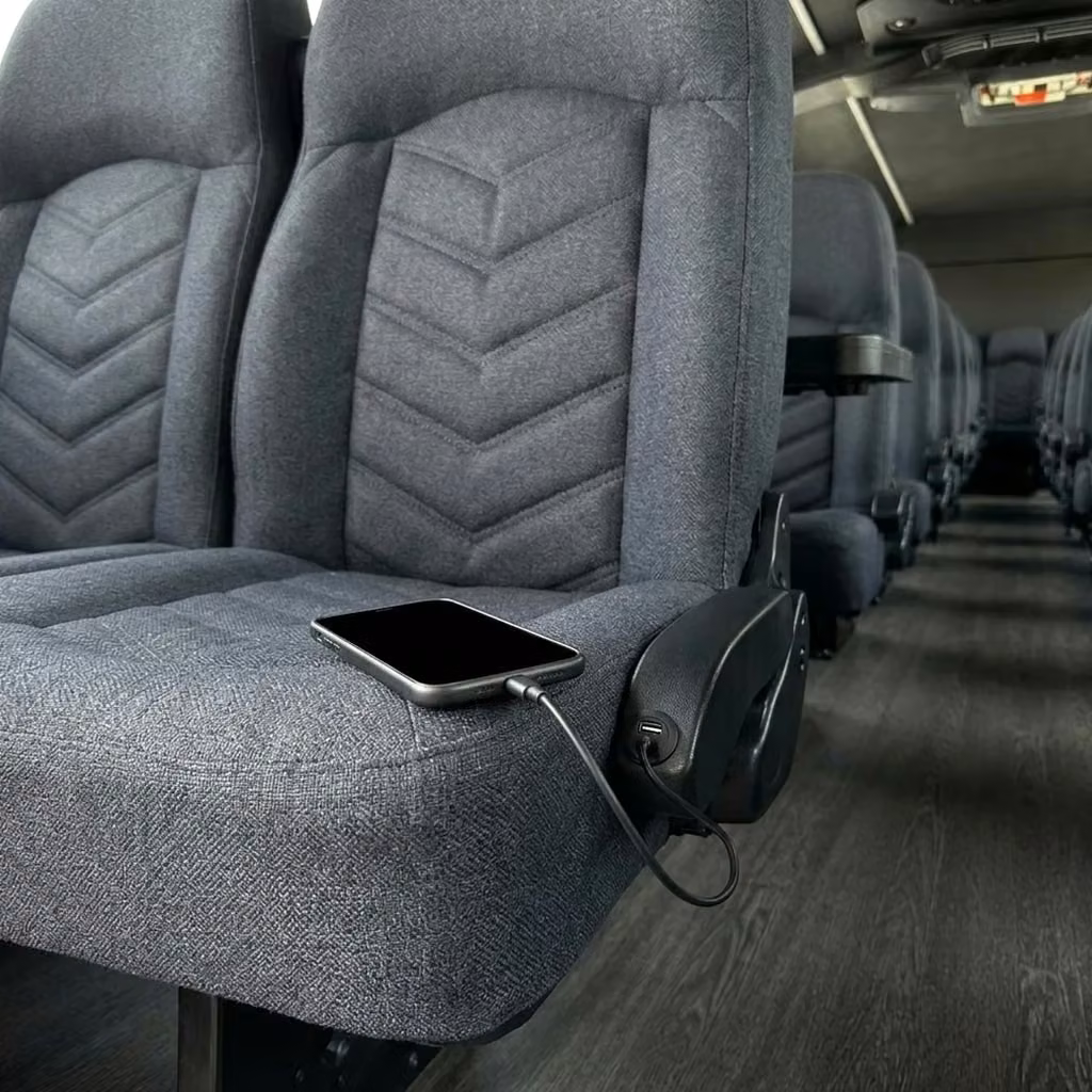 burlingame 25 passenger minibus usb charging