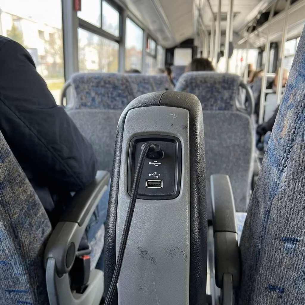 burlingame 28 passenger minibus usb charging