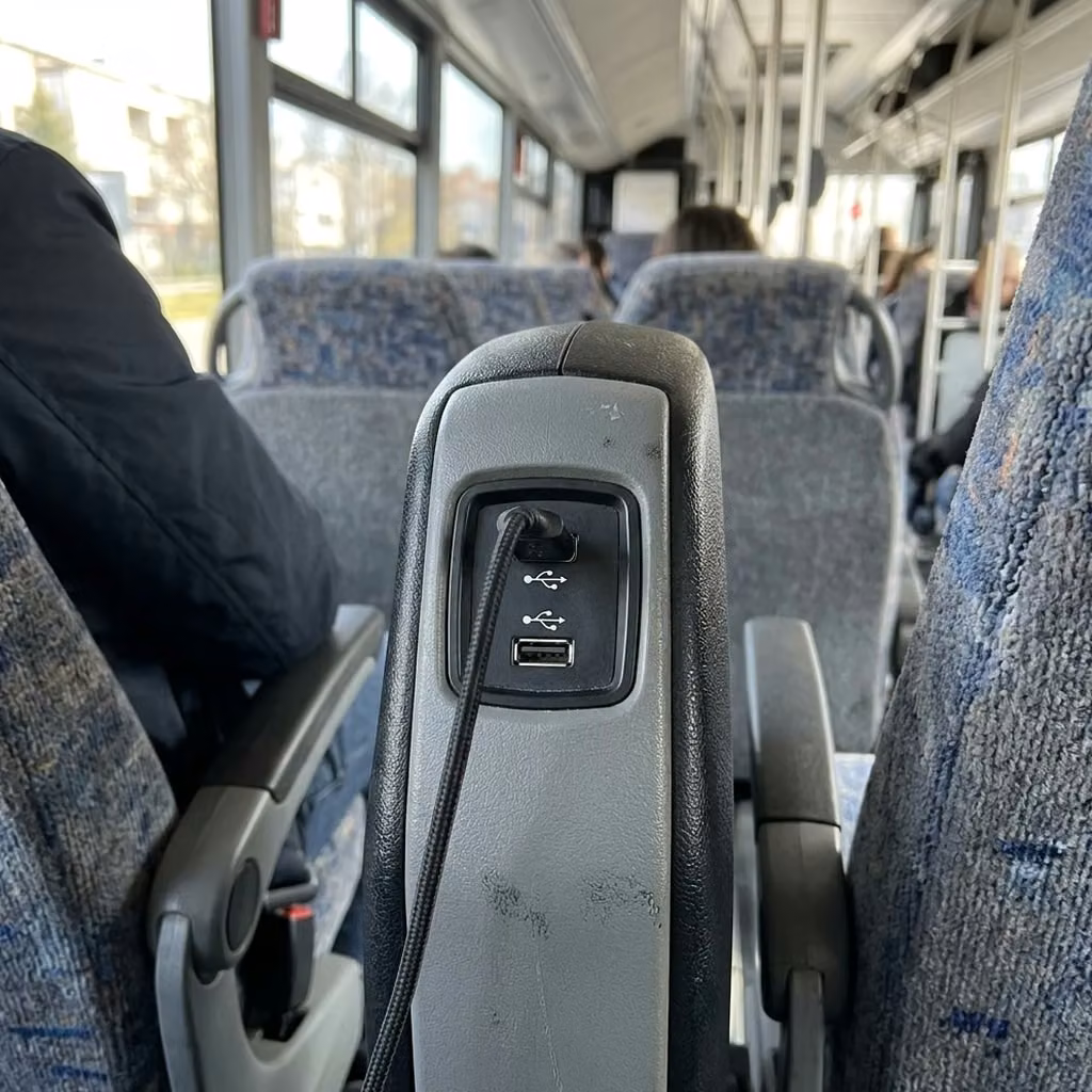 burlingame 30 passenger minibus usb charging