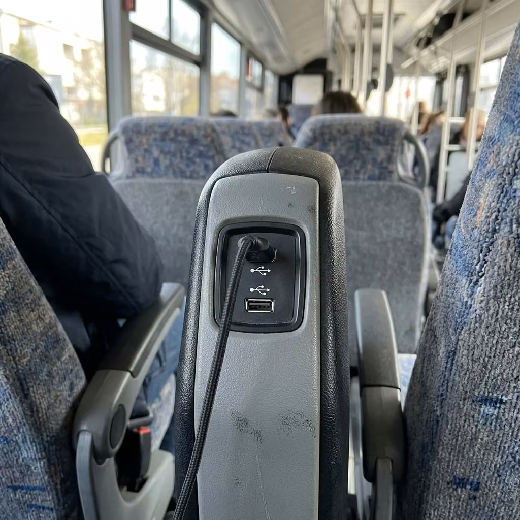 burlingame 35 passenger minibus usb charging