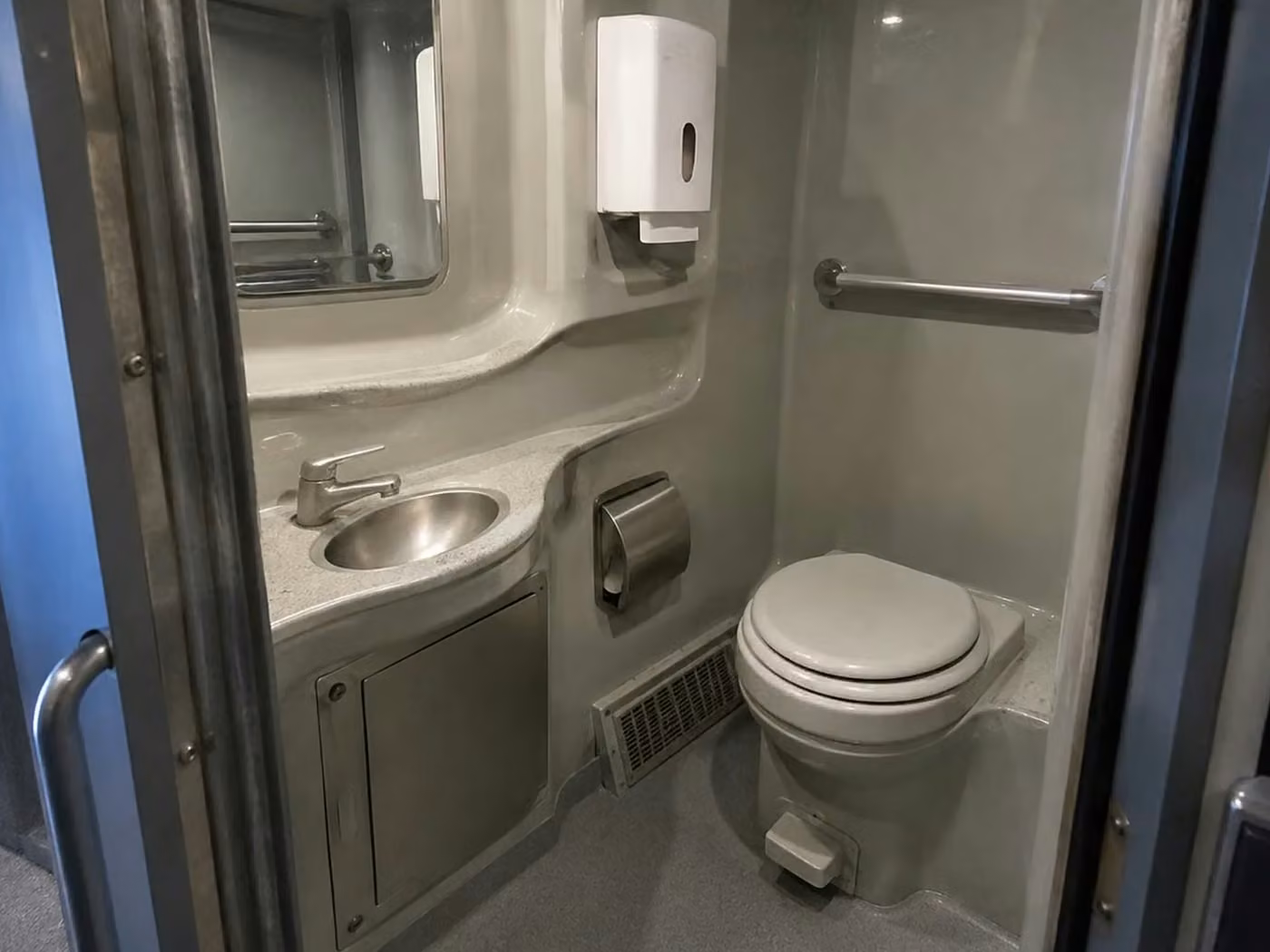burlingame 56 passenger charter bus onboard restroom