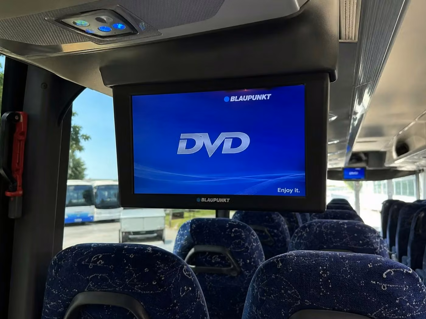 burlingame charter bus tv monitors