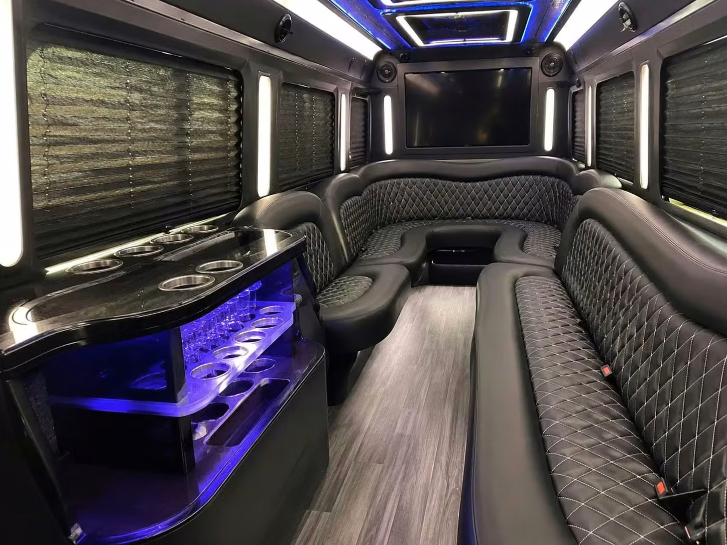 burlingame party bus bar area
