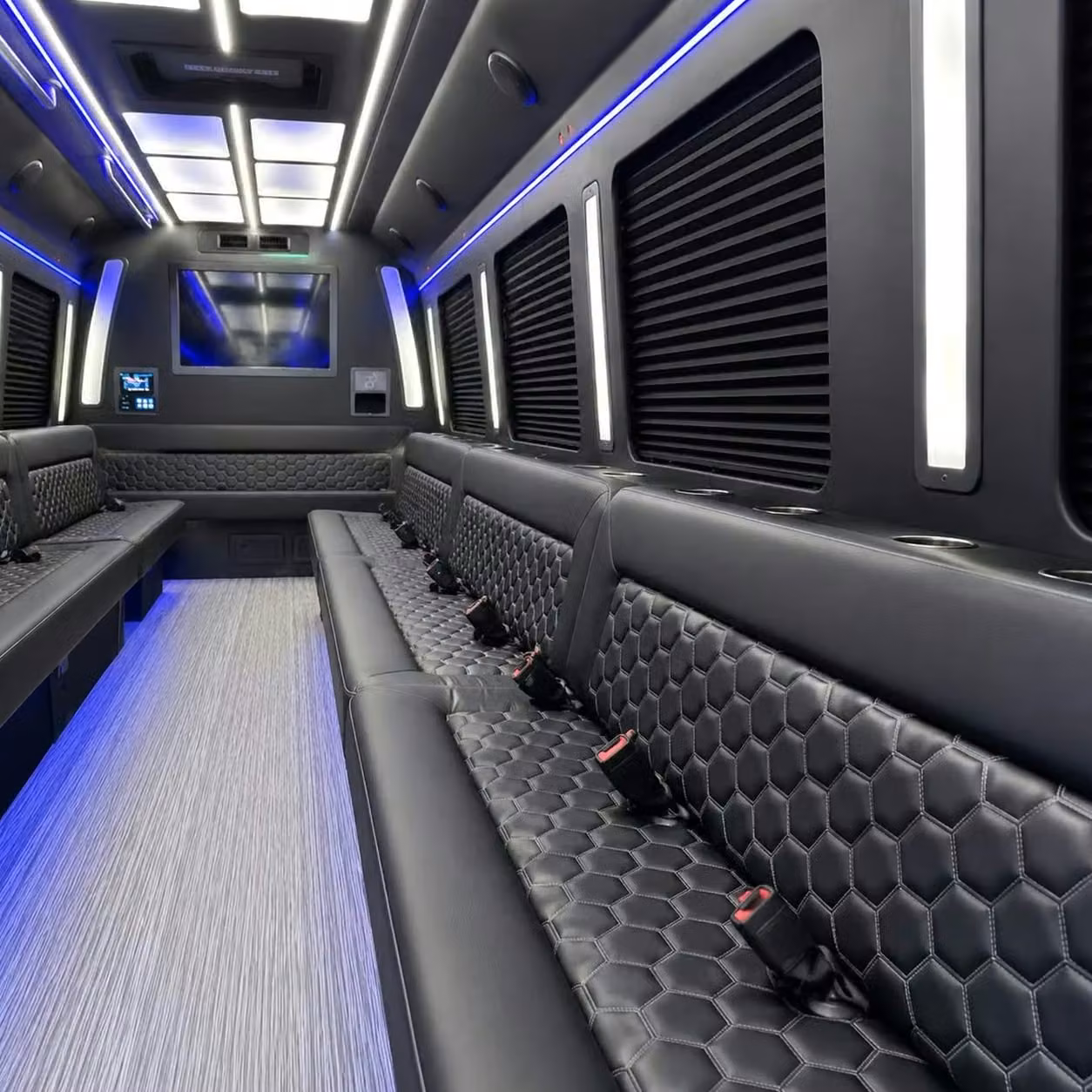 burlingame party bus party lighting