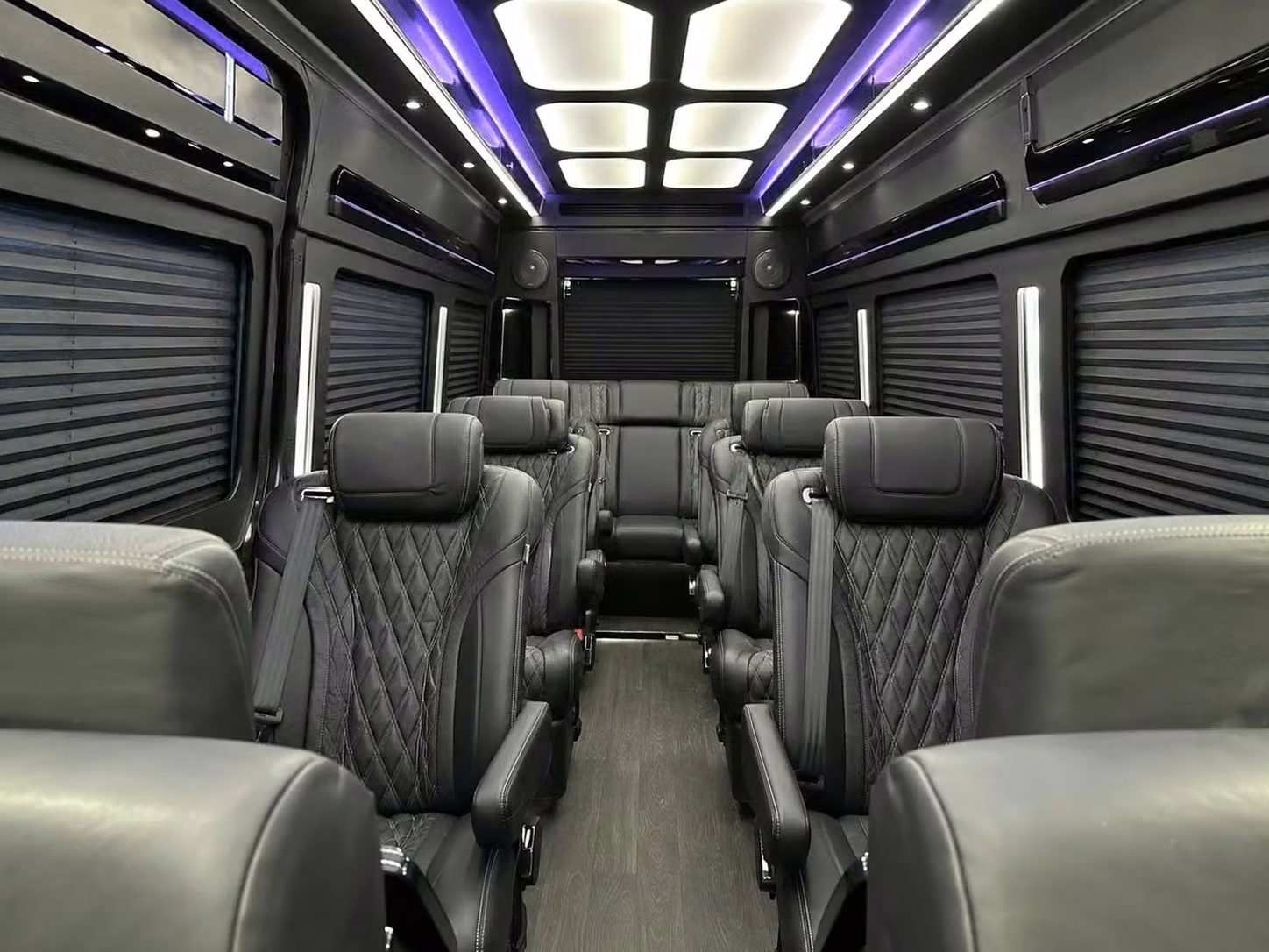 burlingame sprinter van rental with driver reclining seats