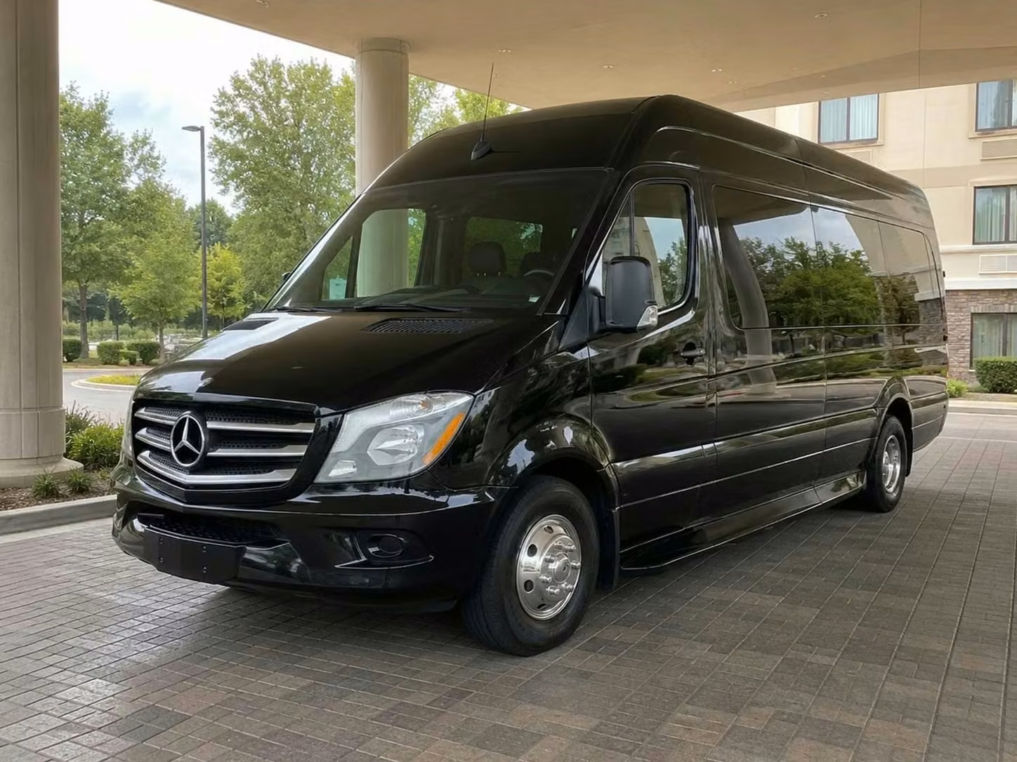 burlingame sprinter van rental with driver tinted windows