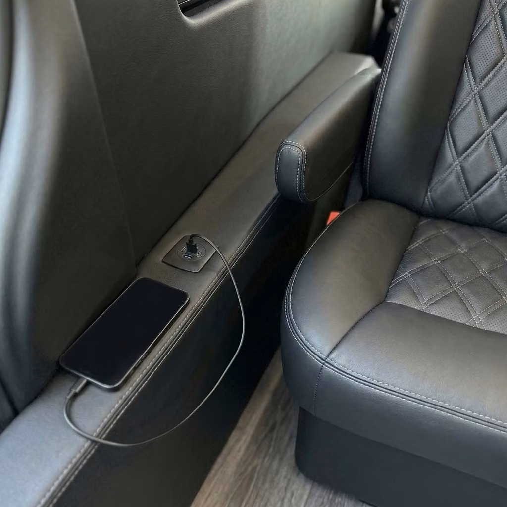 burlingame sprinter van rental with driver usb charging
